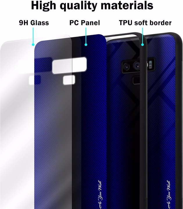 Produktbild Cadorabo TPU Gestreiftes Glas Cover (Samsung Galaxy Note 9)