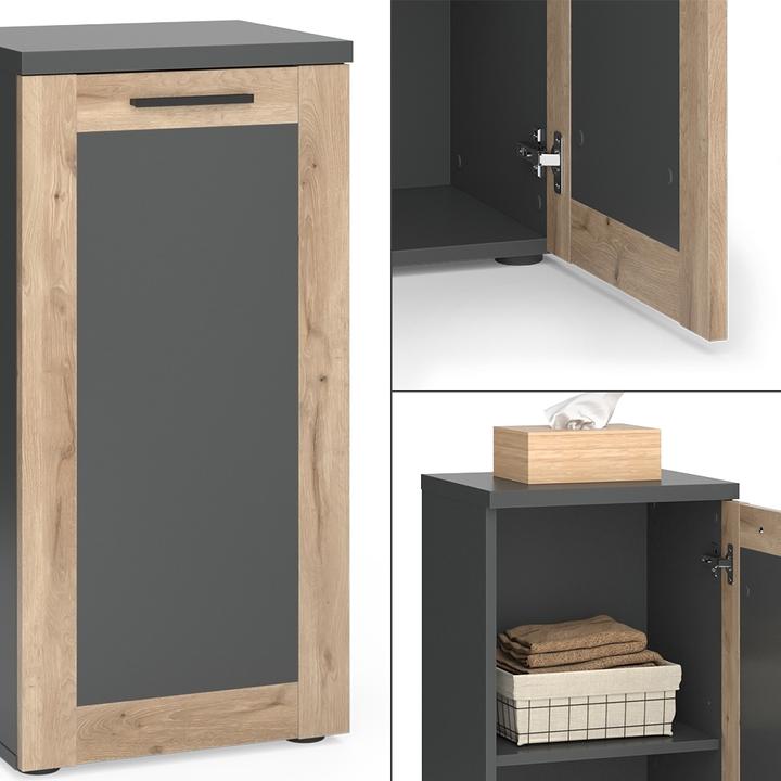 Produktbild Vicco Midischrank Niko, Anthrazit/Viking Oak, 40 x 81.6 cm