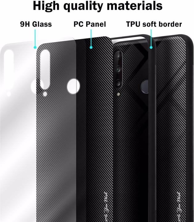Produktbild Cadorabo TPU Gestreiftes Glas Cover (Huawei P40 Lite E)