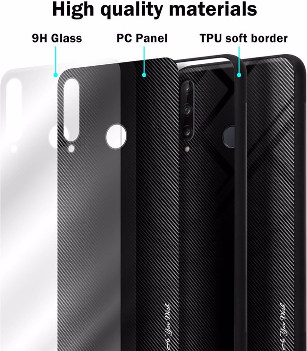 Productafbeelding Cadorabo TPU gestreepte glasplaat (Huawei P40 Lite E)