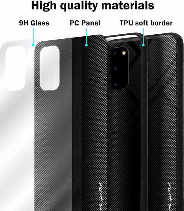 Image du produit Cadorabo TPU Couverture en verre rayé (Samsung Galaxy S20+)