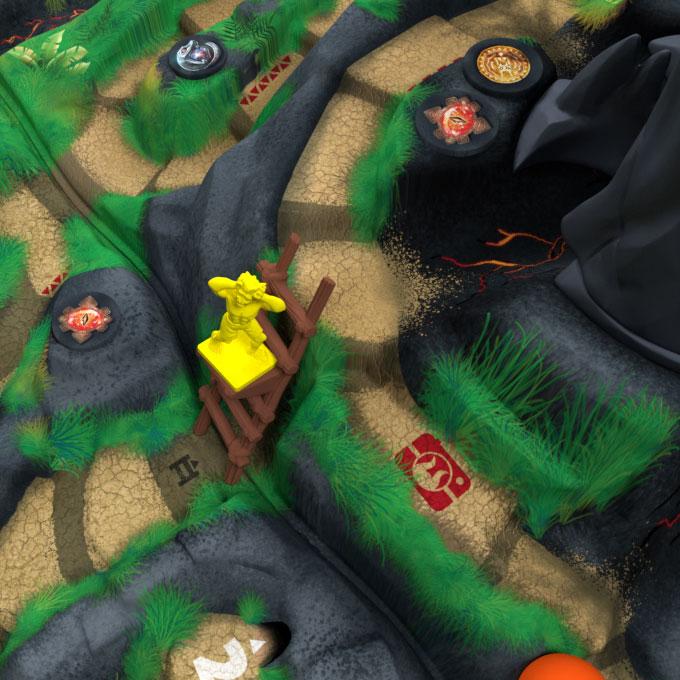 Actual product image Restoration Games ASMD0020 - Fireball Island - The Curse of Vul-Khan, board game, ages 7+ (DE edition) (German)