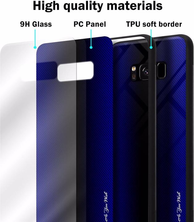 Image du produit Cadorabo TPU Couverture en verre rayé (Samsung Galaxy S8+)