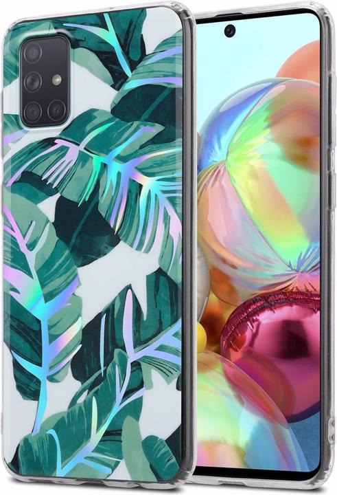 Actual product image Cadorabo IMD TPU Colorful Flowers & Leaves Cover (Samsung Galaxy A71)