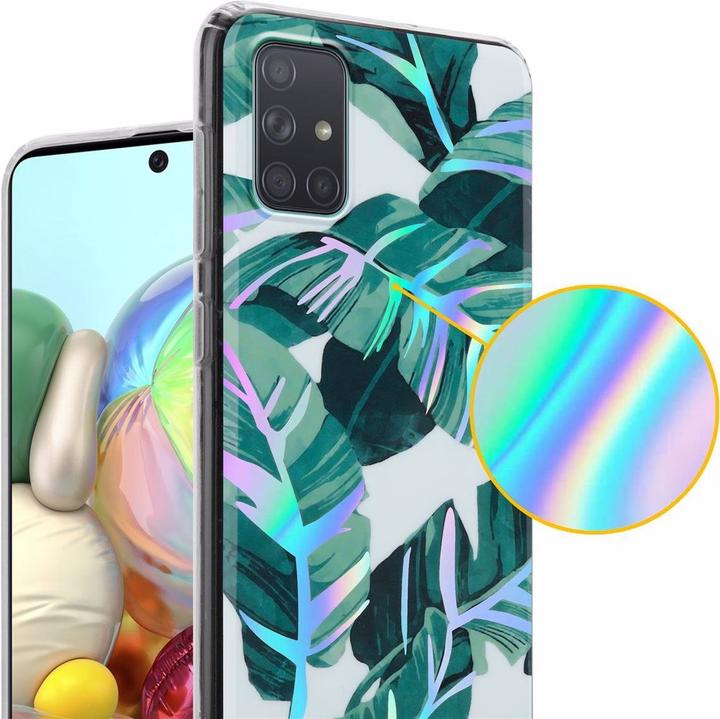 Actual product image Cadorabo IMD TPU Colorful Flowers & Leaves Cover (Samsung Galaxy A71)