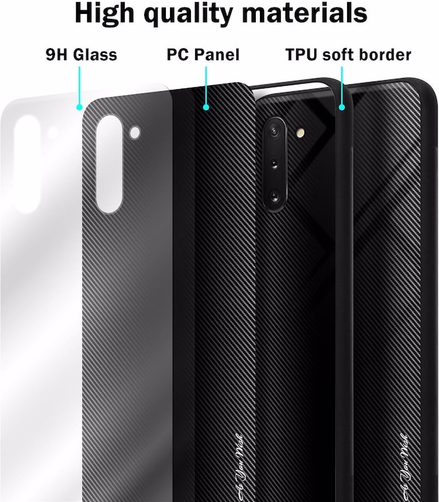 Productafbeelding Cadorabo TPU gestreepte glasplaat (Samsung Galaxy Note 10)