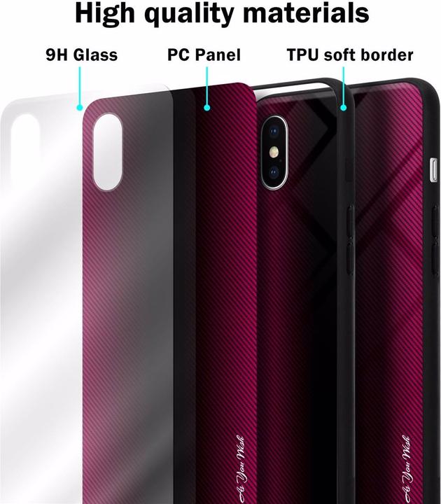 Immagine prodotto Cadorabo Copertura di vetro a strisce in TPU (Apple iPhone XS Max)