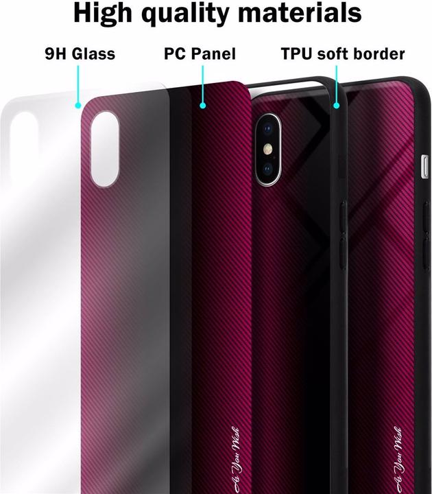 Immagine prodotto Cadorabo Copertura di vetro a strisce in TPU (Apple iPhone X)