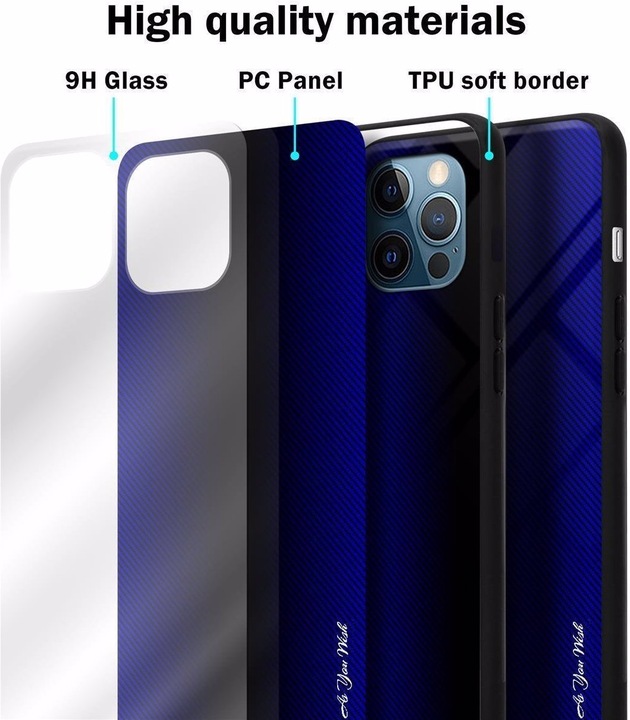 Actual product image Cadorabo TPU Striped Glass Cover (Apple iPhone 12, Realme 12 Pro+)