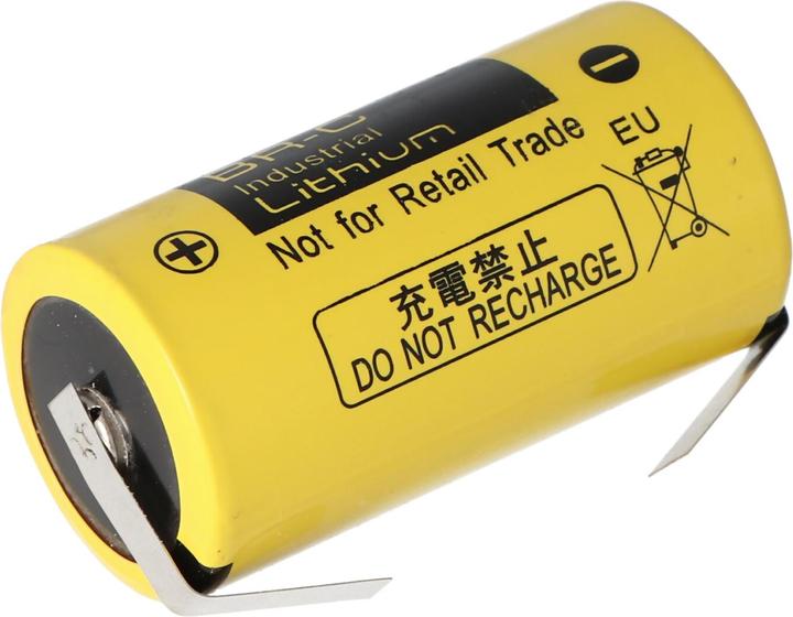 Actual product image Panasonic Akku BR-C Lithium Batterie Baby mit Lötfahnen in U-Form (1 pcs., Device specific, 5000 mAh)