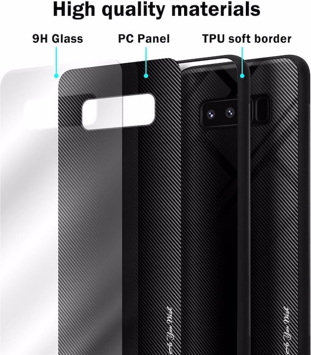 Productafbeelding Cadorabo TPU gestreepte glasplaat (Samsung Galaxy Note 8)