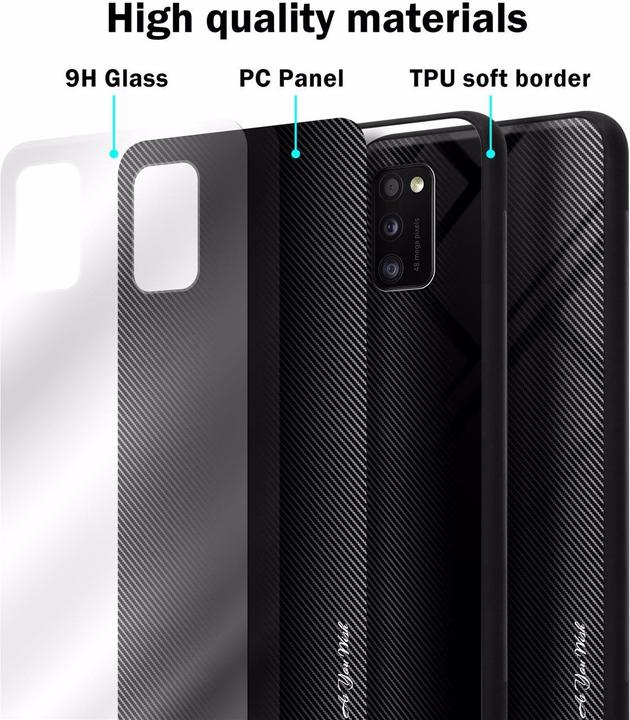 Actual product image Cadorabo TPU Striped Glass Cover (Samsung Galaxy A41)