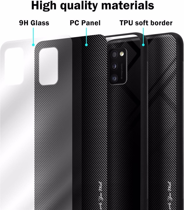Productafbeelding Cadorabo TPU gestreepte glasplaat (Samsung Galaxy A41)