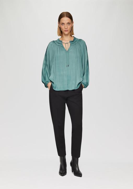 Produktbild s.Oliver Bluse Tunika-Bluse mit Rüschen-Details (46)