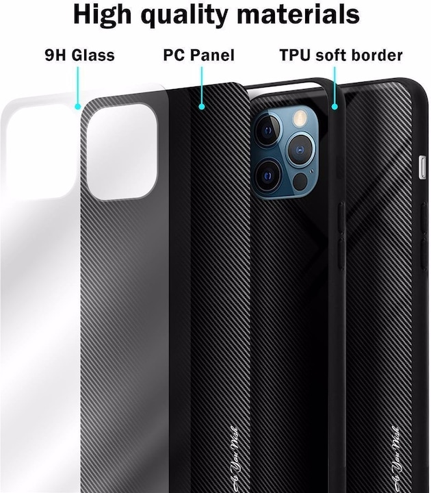 Productafbeelding Cadorabo TPU gestreepte glasplaat (Apple iPhone 12, Realme 12 Pro+)