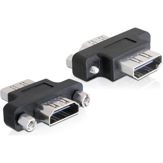 Thumbnail - Delock HDMI (Typ A) — HDMI (Typ A) (HDMI, 9 cm), Data + Video Adapter, Schwarz
