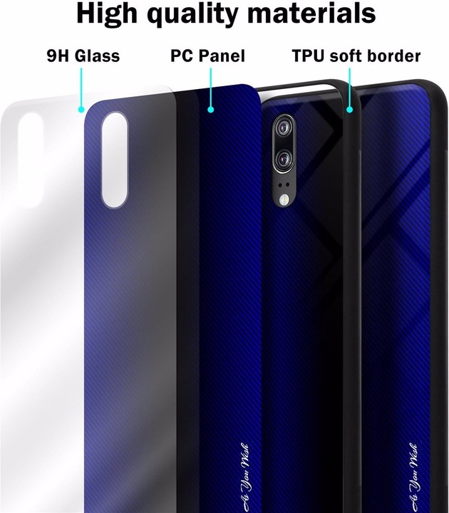 Productafbeelding Cadorabo TPU gestreepte glasplaat (Cubot P20)