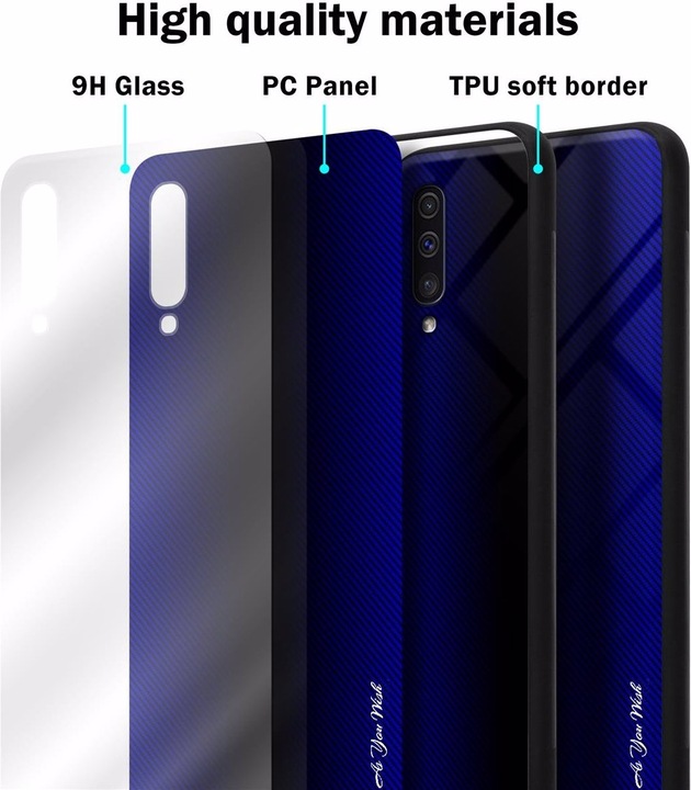 Productafbeelding Cadorabo TPU gestreepte glasplaat (Samsung Galaxy A50, Samsung Galaxy A30)