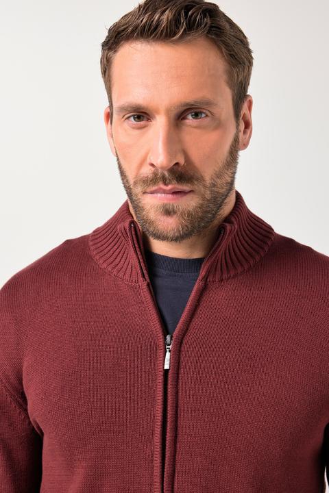 Actual product image JP1880 Cardigan, stand-up collar, ribbed trim (4XL)