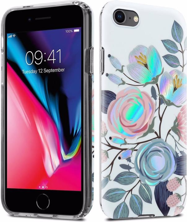 Produktbild Cadorabo IMD TPU Bunte Blumen & Blätter Cover (Apple iPhone 7, Apple iPhone SE (2nd Gen))