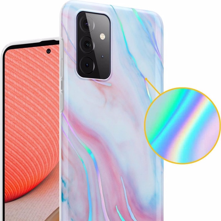 Produktbild Cadorabo IMD TPU Bunter Marmor Cover (Samsung Galaxy A72)