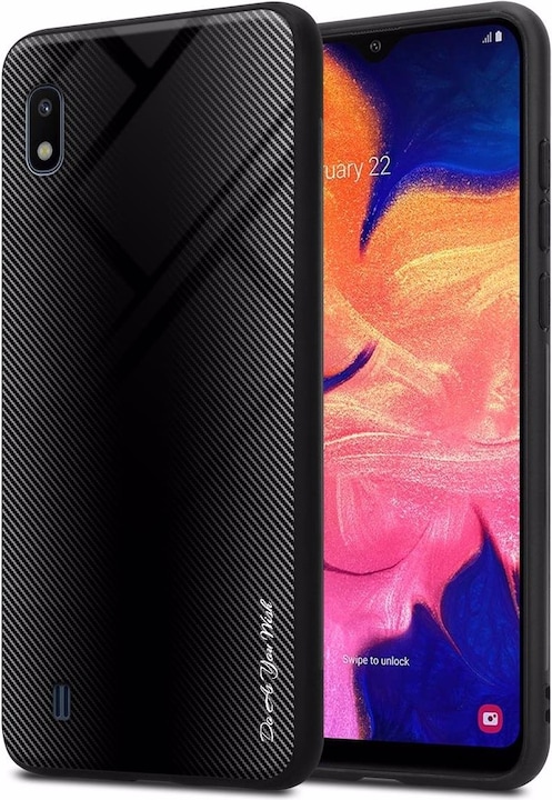 Productafbeelding Cadorabo TPU gestreepte glasplaat (Samsung Galaxy A10, HTC One M10)