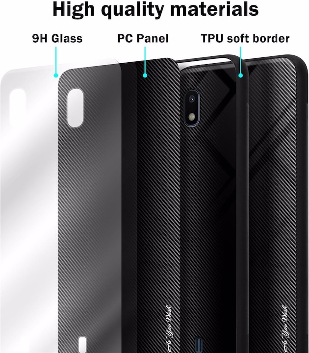 Productafbeelding Cadorabo TPU gestreepte glasplaat (Samsung Galaxy A10, HTC One M10)