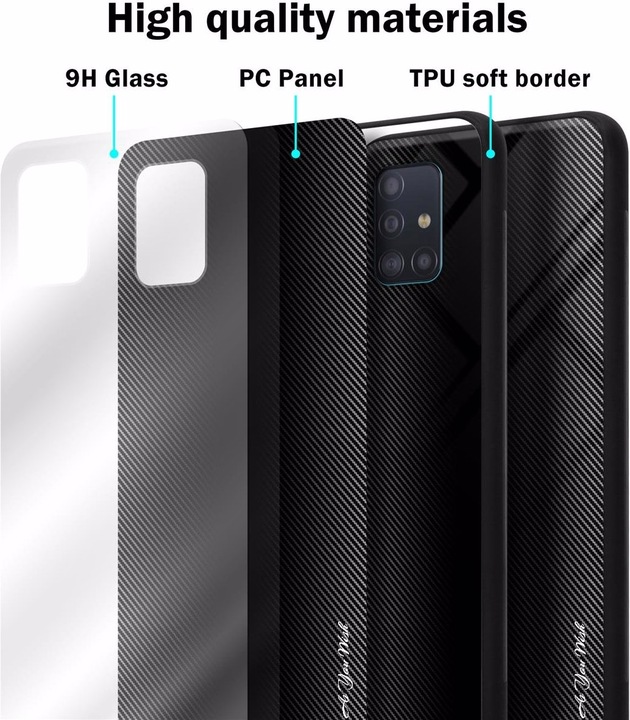 Productafbeelding Cadorabo TPU gestreepte glasplaat (Samsung Galaxy M40)