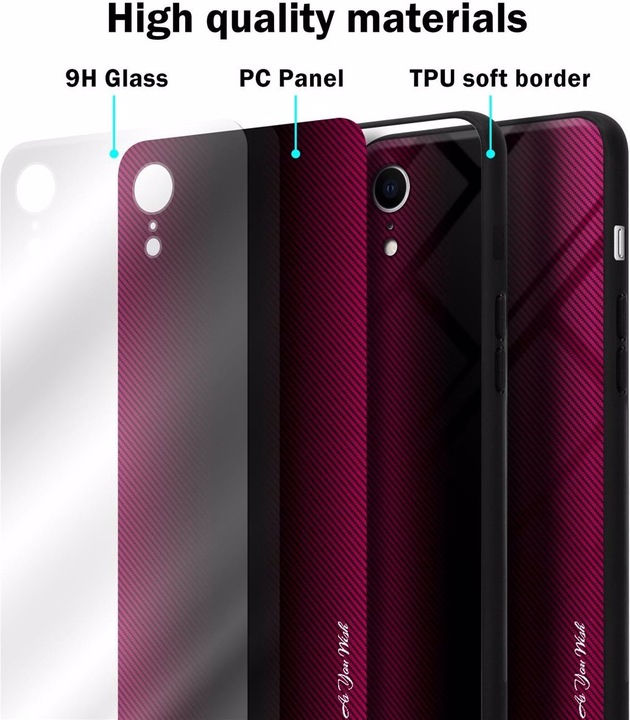 Productafbeelding Cadorabo TPU gestreepte glasplaat (Apple iPhone XR)