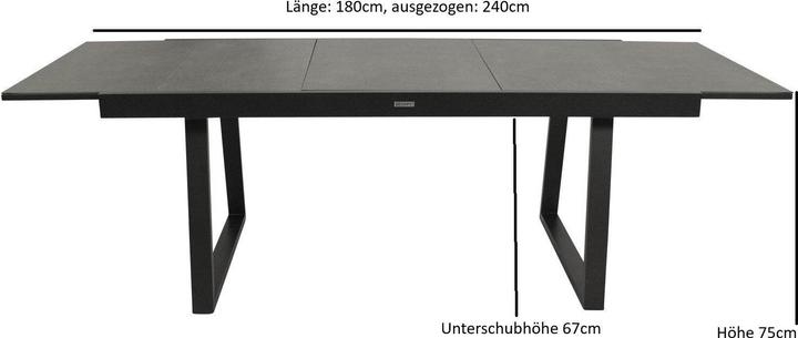 Image du produit Degamo Gartengarnitur REIMS (180 x 100 x 75 cm)