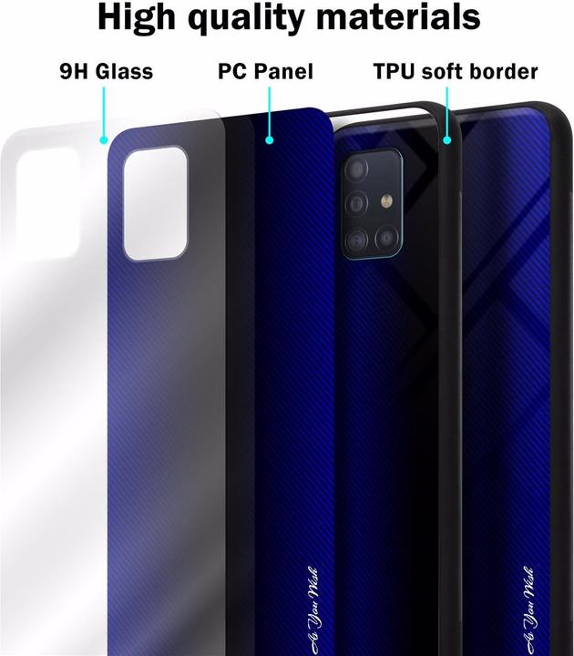 Produktbild Cadorabo TPU Gestreiftes Glas Cover (Samsung Galaxy M40s)