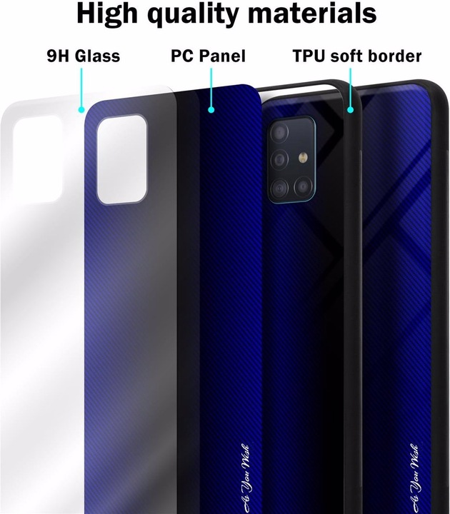 Produktbild Cadorabo TPU Gestreiftes Glas Cover (Samsung Galaxy M40s)