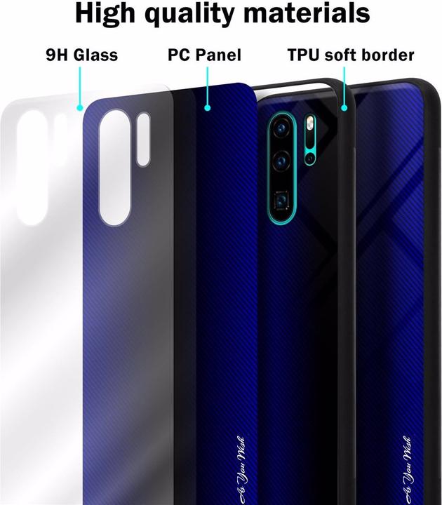 Immagine prodotto Cadorabo Copertura di vetro a strisce in TPU (Huawei P30 Pro)