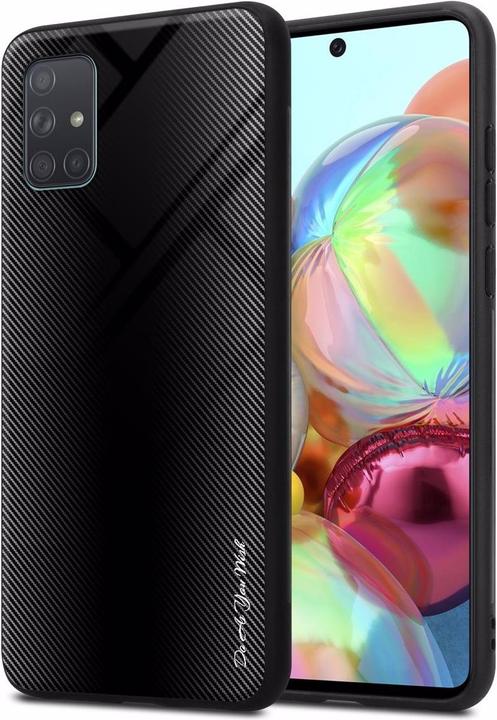 Actual product image Cadorabo TPU Striped Glass Cover (Samsung Galaxy A71)