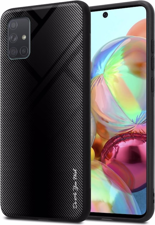 Productafbeelding Cadorabo TPU gestreepte glasplaat (Samsung Galaxy A71)