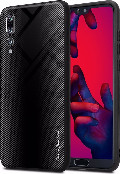 Productafbeelding Cadorabo TPU gestreepte glasplaat (Huawei P20 Pro, Huawei P20 Plus)