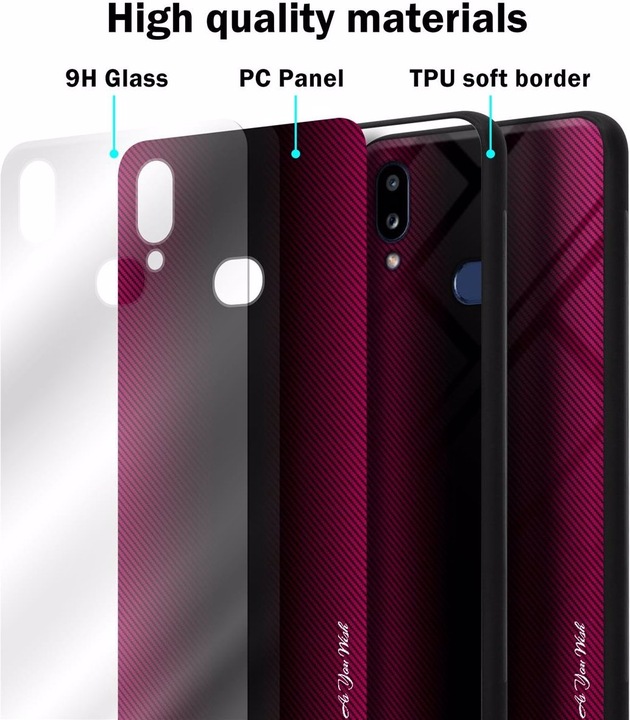 Productafbeelding Cadorabo TPU gestreepte glasplaat (Samsung Galaxy A10s, Samsung Galaxy M01s)