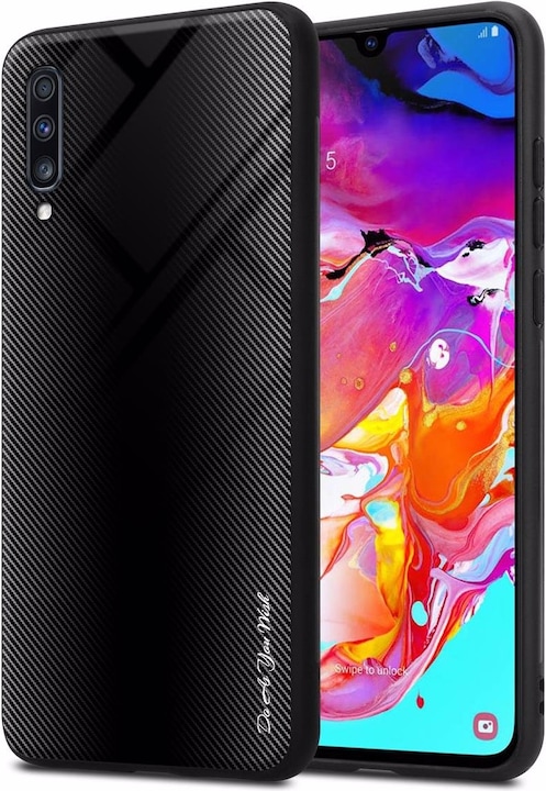 Productafbeelding Cadorabo TPU gestreepte glasplaat (Samsung Galaxy A70, Samsung Galaxy A70S)