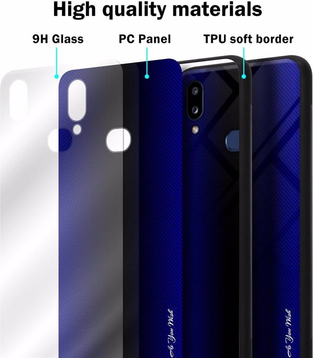 Productafbeelding Cadorabo TPU gestreepte glasplaat (Samsung Galaxy A10s, Samsung Galaxy M01s)