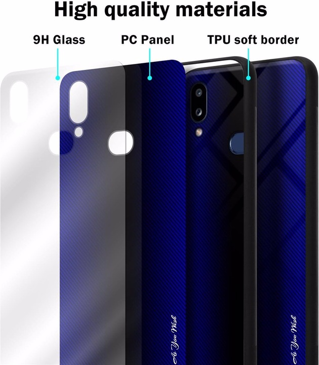 Produktbild Cadorabo TPU Gestreiftes Glas Cover (Samsung Galaxy A10s, Samsung Galaxy M01s)