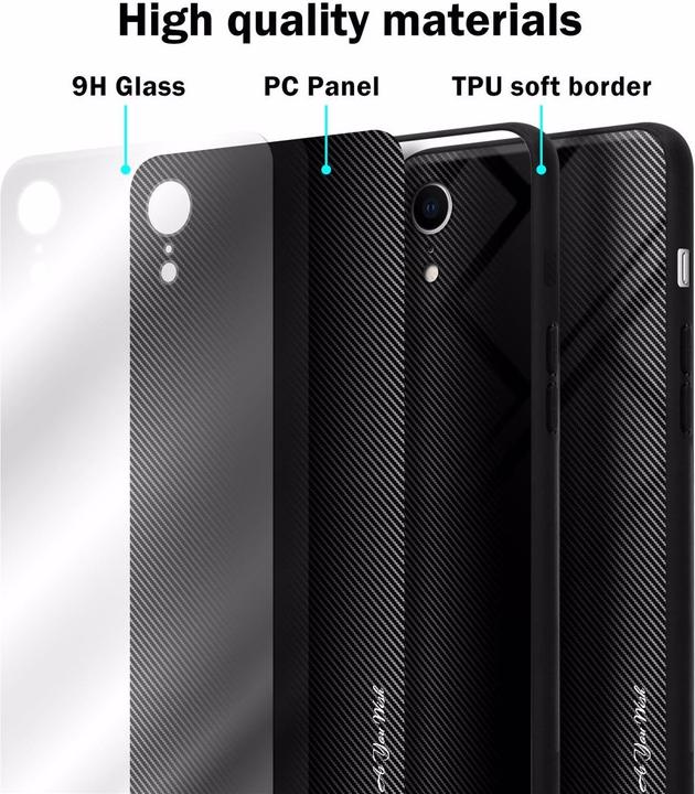 Immagine prodotto Cadorabo Copertura di vetro a strisce in TPU (Apple iPhone XR)