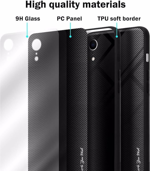 Productafbeelding Cadorabo TPU gestreepte glasplaat (Apple iPhone XR)