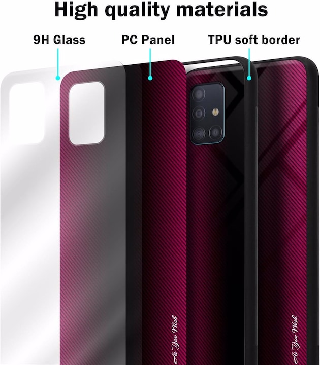 Productafbeelding Cadorabo TPU gestreepte glasplaat (Samsung Galaxy M40)