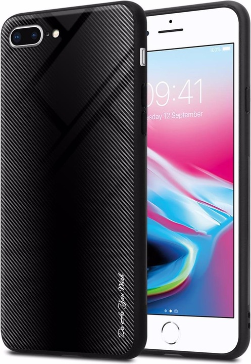Productafbeelding Cadorabo TPU gestreepte glasplaat (Apple iPhone 7 Plus, Apple iPhone 7s Plus)