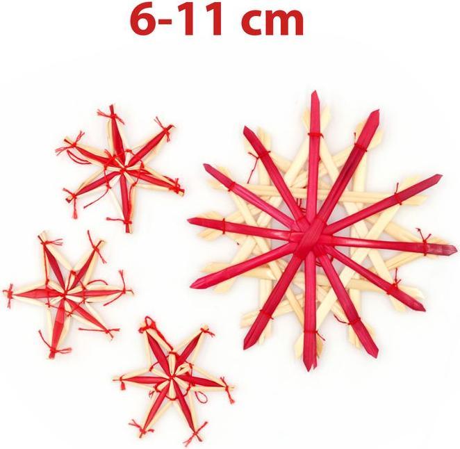 Produktbild Hermex Strohschmuck Strohdeko Strohsterne Strohbaumschmuck Strohengel Set