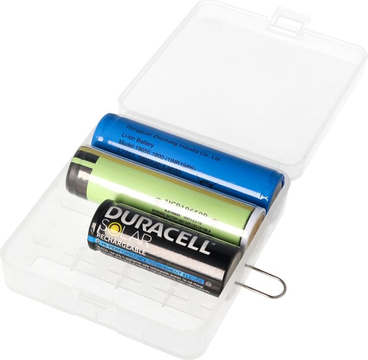 Actual product image Soshine Aufbewahrungsbox für 4x 18650 Akkuzellen