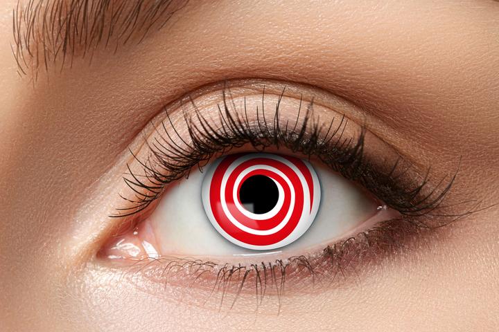 Image du produit Fantasy Eyes Lentilles de contact spirale rouge (rouge/blanc)
