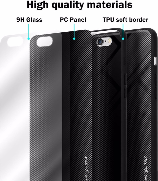 Productafbeelding Cadorabo TPU gestreepte glasplaat (Apple iPhone 6)