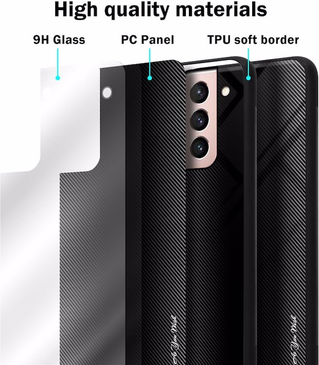 Productafbeelding Cadorabo TPU gestreepte glasplaat (Samsung Galaxy S21 5G)