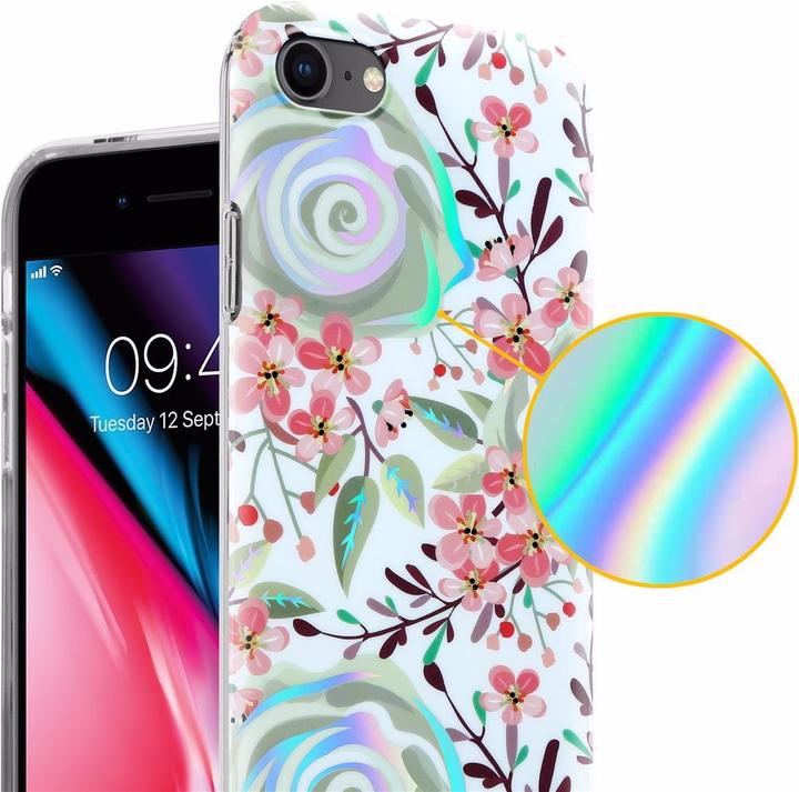 Produktbild Cadorabo IMD TPU Bunte Blumen & Blätter Cover (Apple iPhone 7, Apple iPhone SE (2nd Gen))